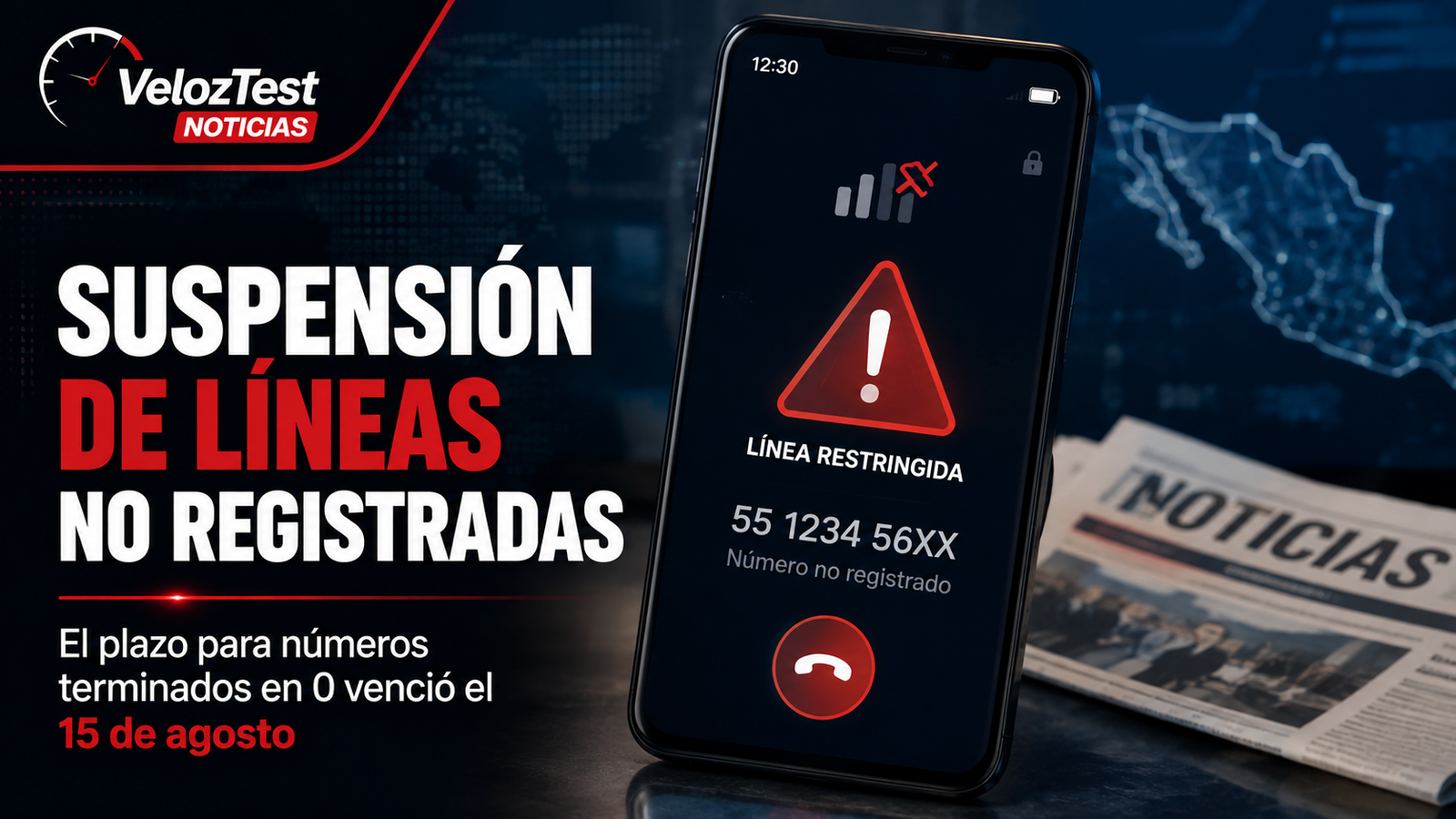 Ayer inició la suspensión de líneas telefónicas no registradas; estos números son los primeros afectados