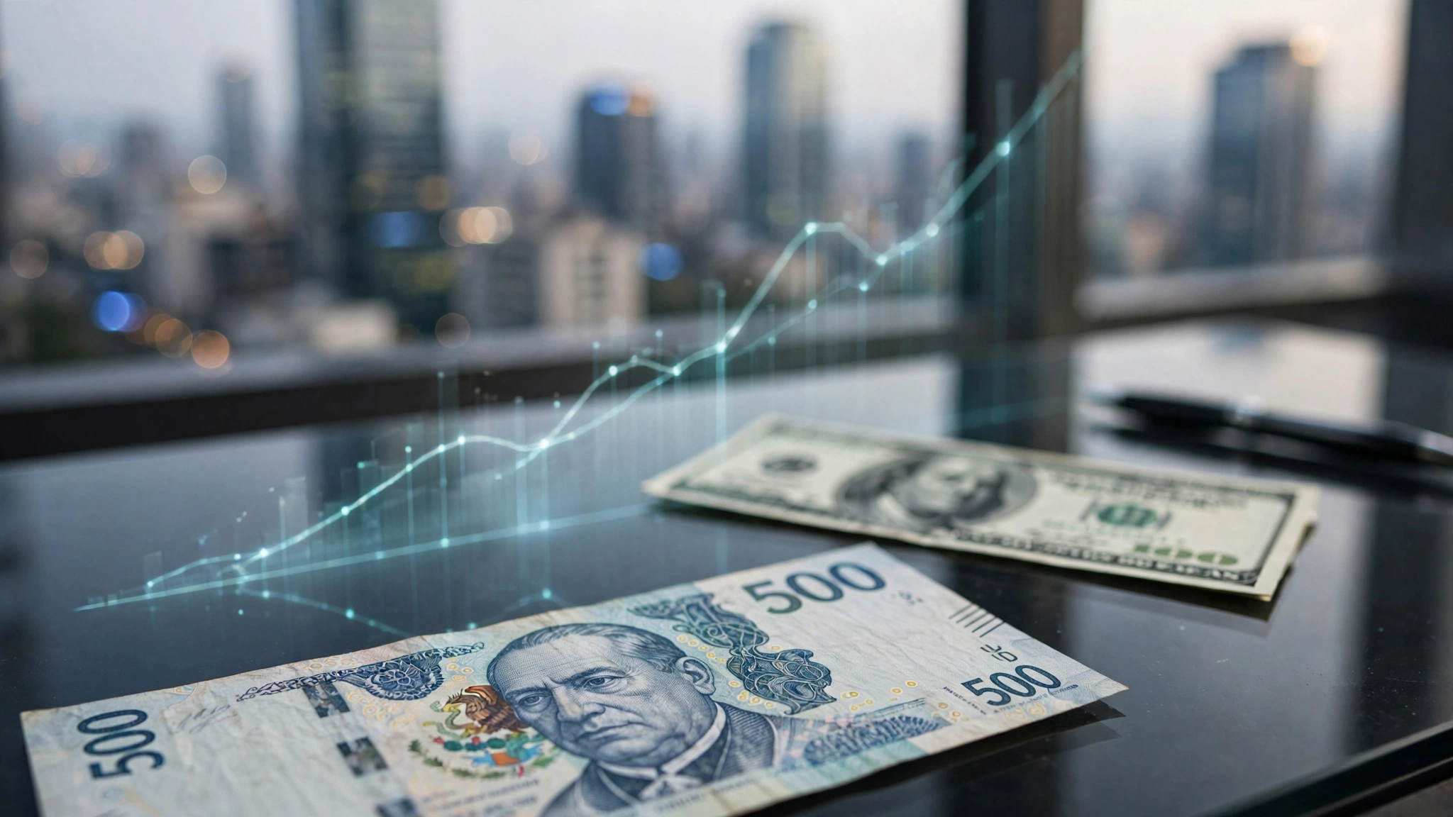 El peso mexicano se fortalece y alcanza su mejor nivel frente al dólar en más de dos años