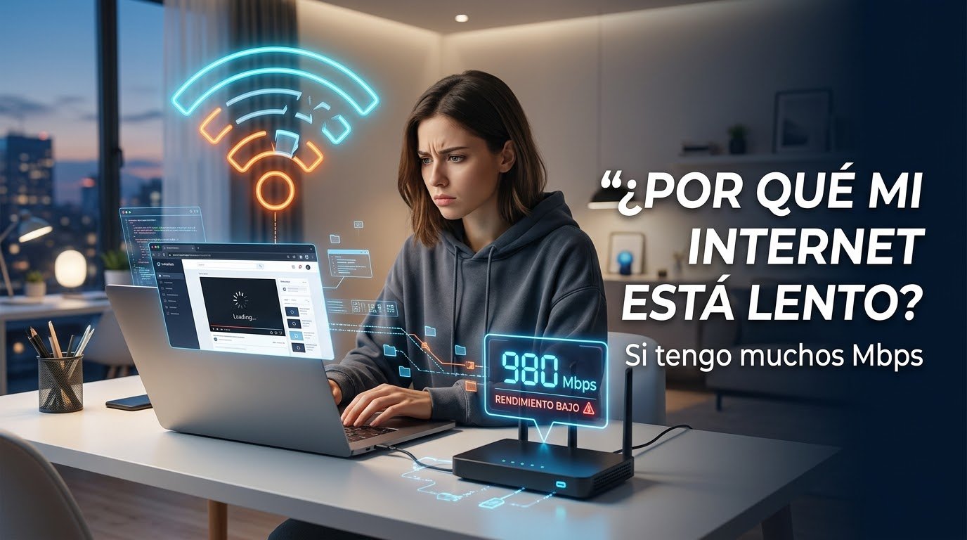 ¿Por qué mi Internet está lento si tengo muchos Mbps?
